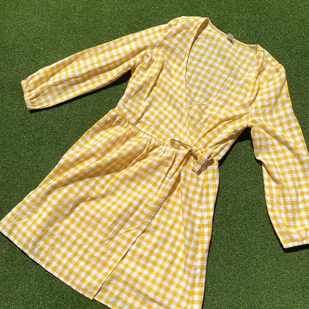 [Old Navy] Gingham Wrap Dress